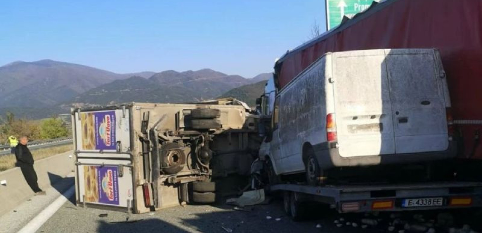 Τροχαίο ατύχημα στην Εγνατία Οδό: Νταλίκα συγκρούστηκε με όχημα οδικής βοήθειας στα Λουτρά Σιδηροκάστρου