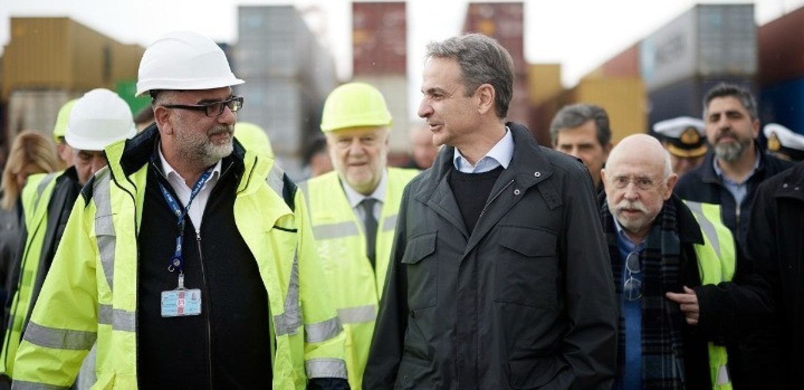 Το λιμάνι της Θεσσαλονίκης επισκέφθηκε ο Μητσοτάκης: «Διαμετακομιστικός κόμβος η πόλη με την κατασκευή του έκτου προβλήτα»