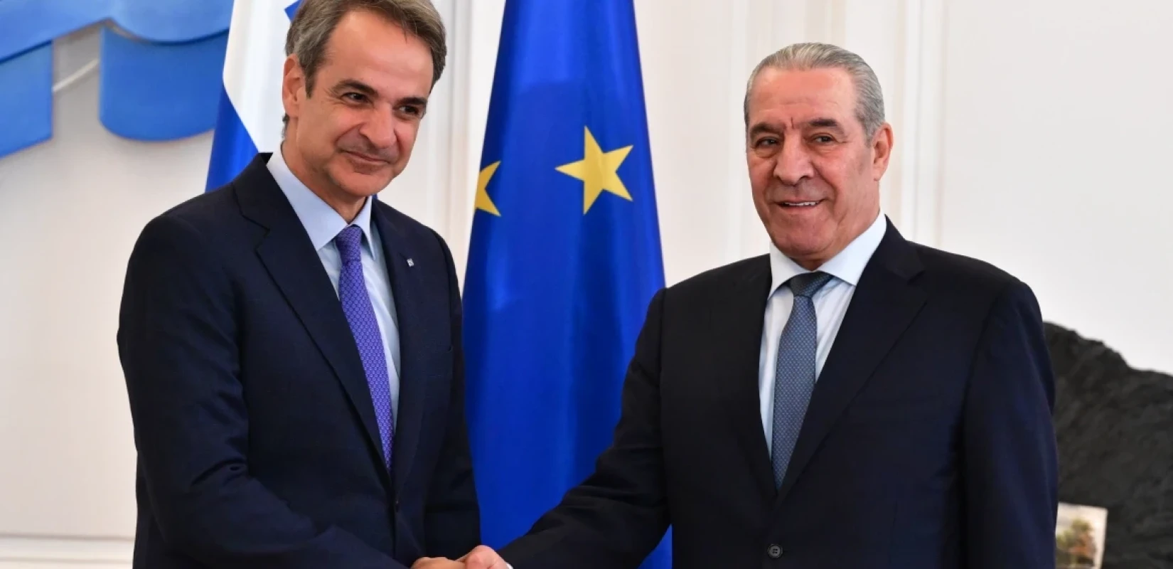 Μητσοτάκης από τη συνάντηση με τον Χουσείν αλ-Σέιχ: «Ελπίζω σήμερα να είναι μια καλύτερη ημέρα»