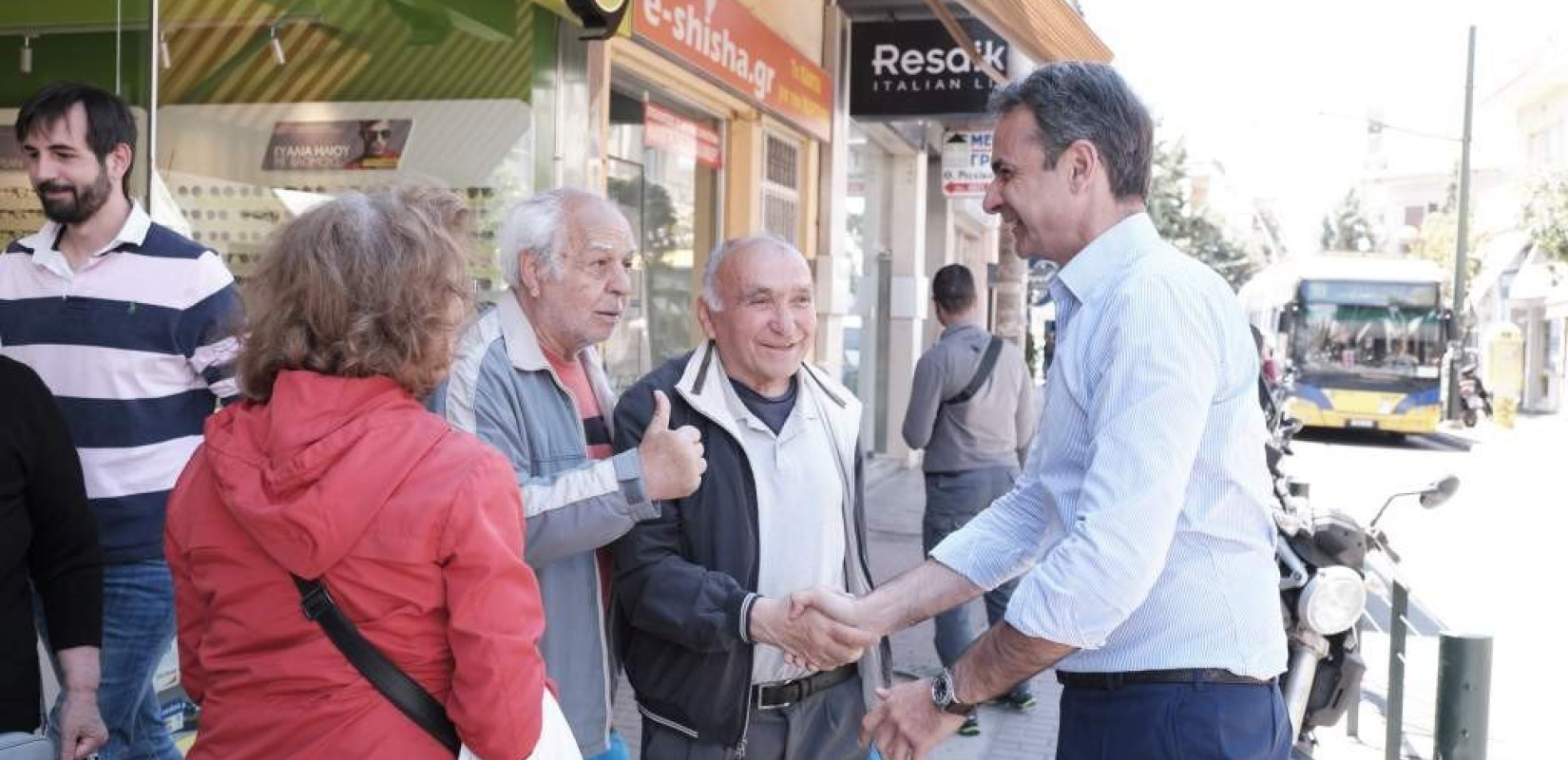 Στο Χαλάνδρι ο Κυριάκος Μητσοτάκης