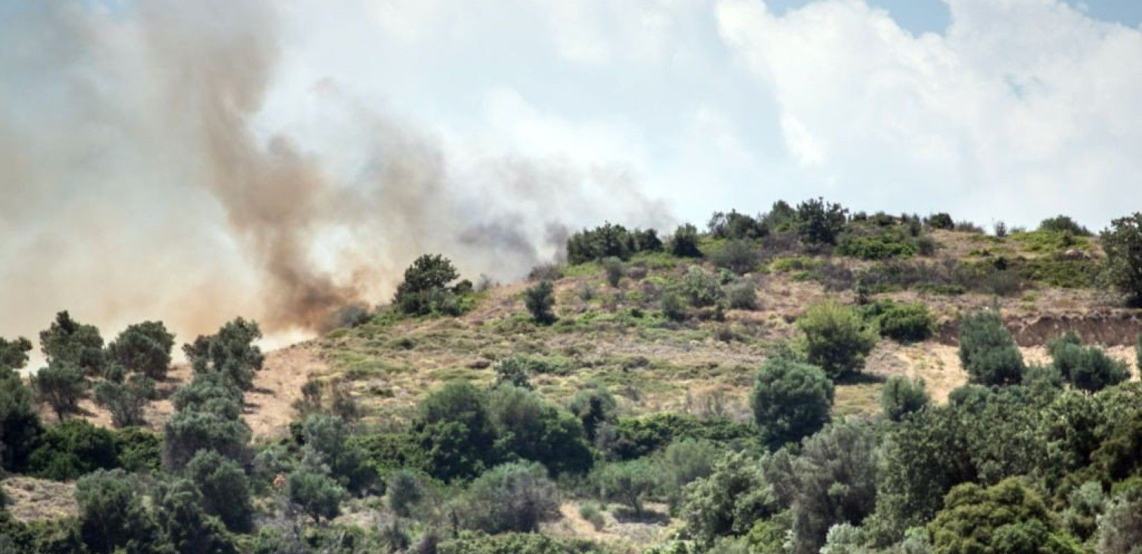 Υπό μερικό έλεγχο η πυρκαγιά στη Σκύδρα