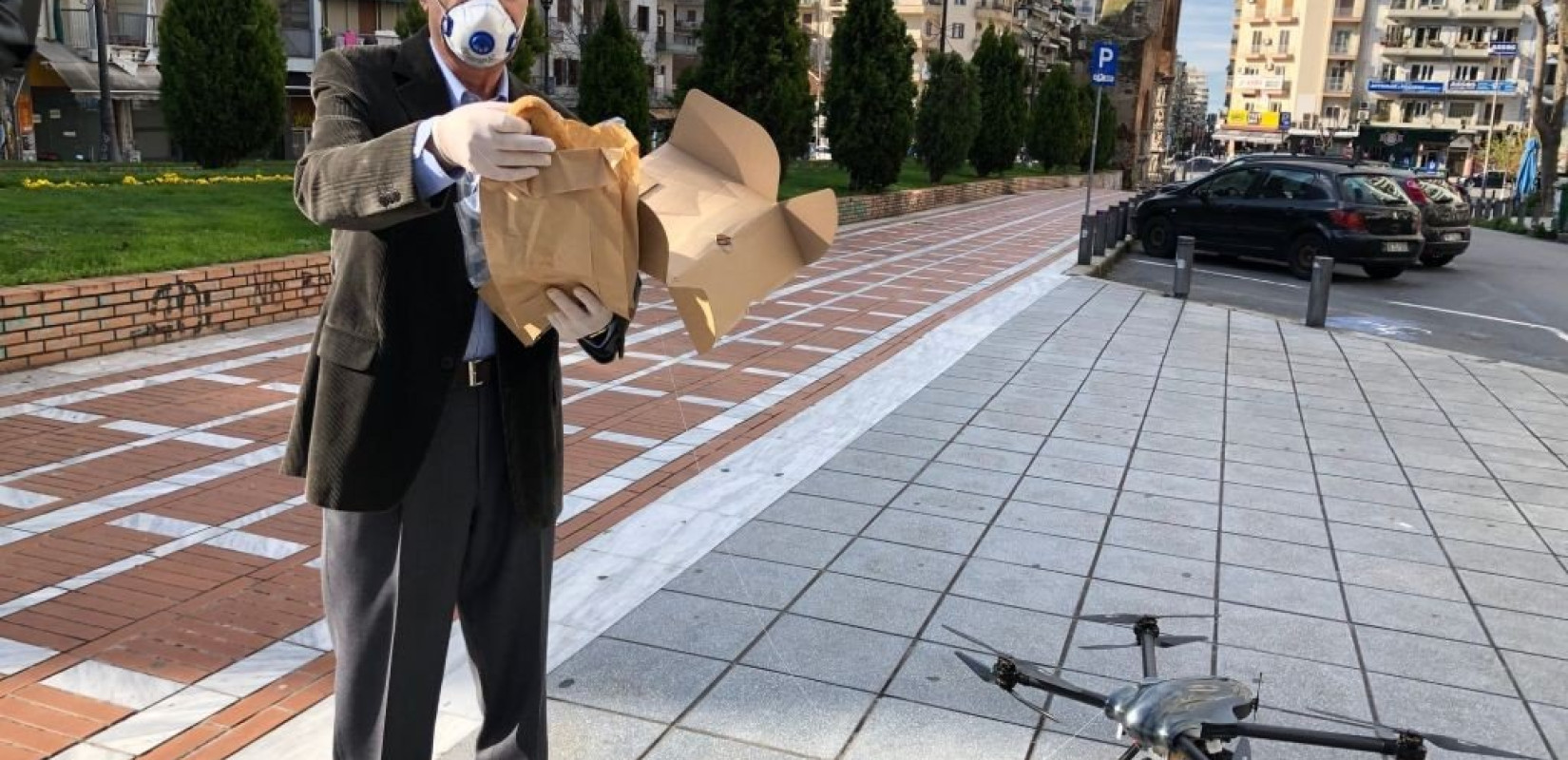 Με... drone μοιράζει τρόφιμα και φάρμακα ο δήμος Θεσσαλονίκης