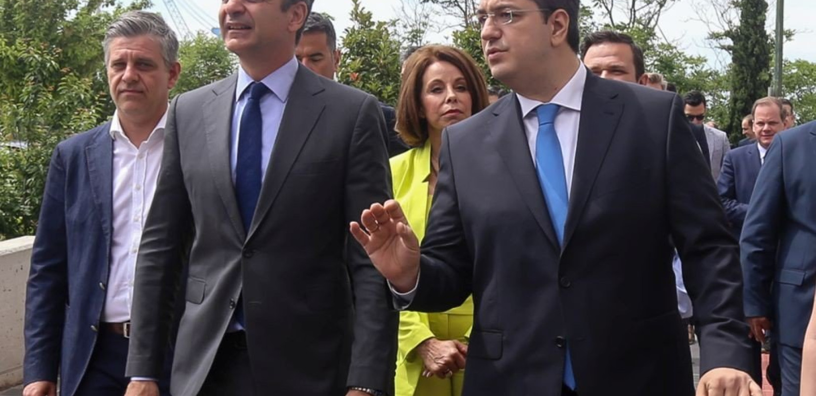 Στο νέο κτίριο της ΠΚΜ ο Κυριάκος Μητσοτάκης (βίντεο, φωτ.)