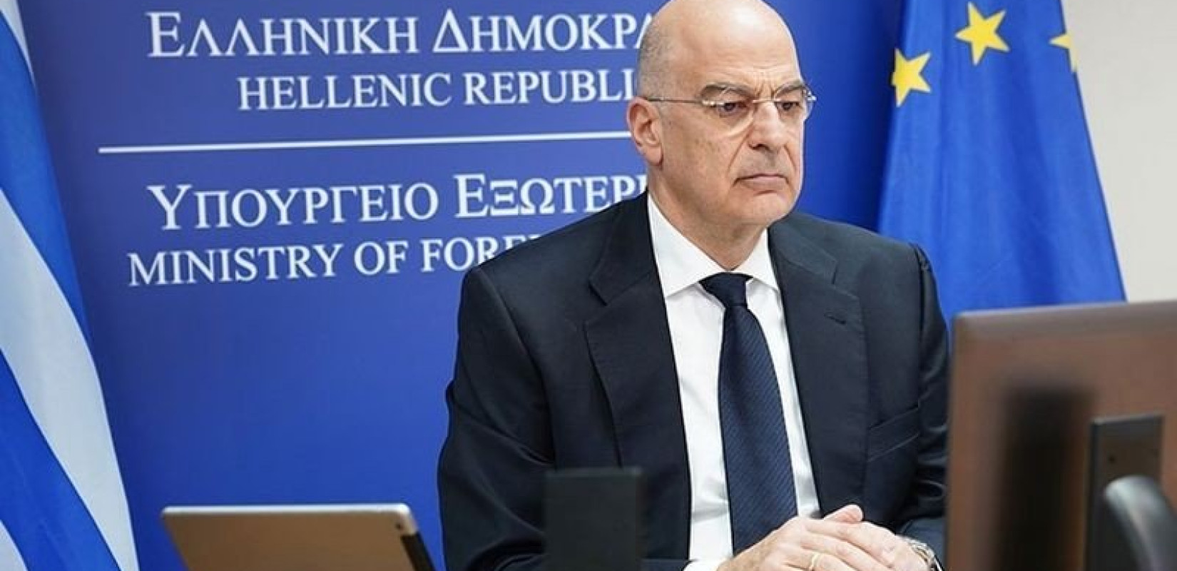 Συνάντηση Ν. Δένδια, με τον Υπουργό Εξωτερικών της Β. Μακεδονίας