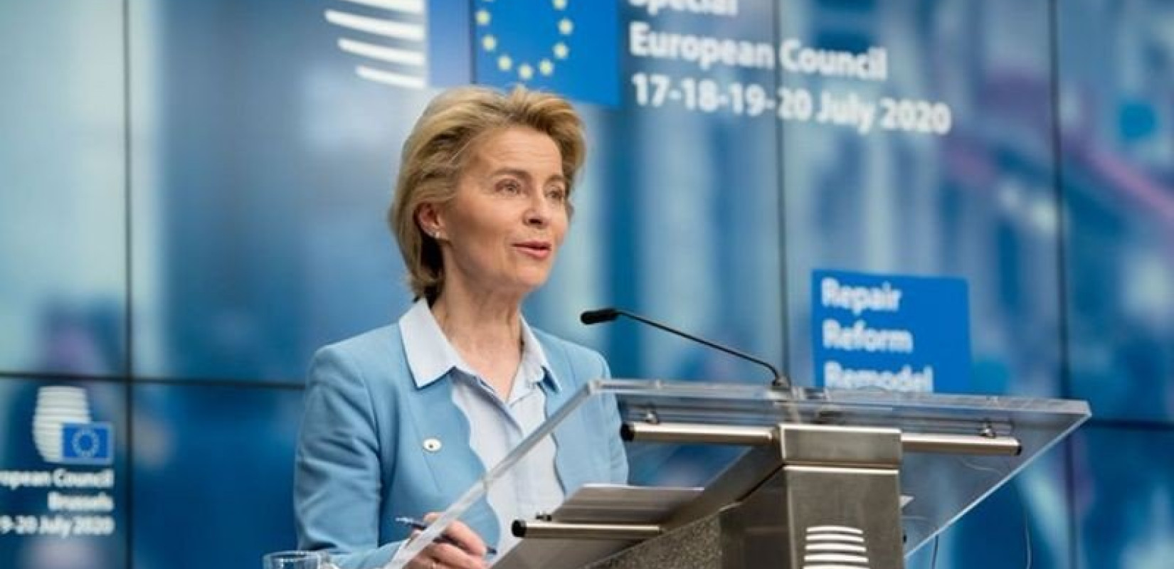 H Ούρσουλα φον ντερ Λάιεν ανακοίνωσε -στα ελληνικά- την πρώτη πληρωμή της Ελλάδας από το Ταμείο Ανάκαμψης 