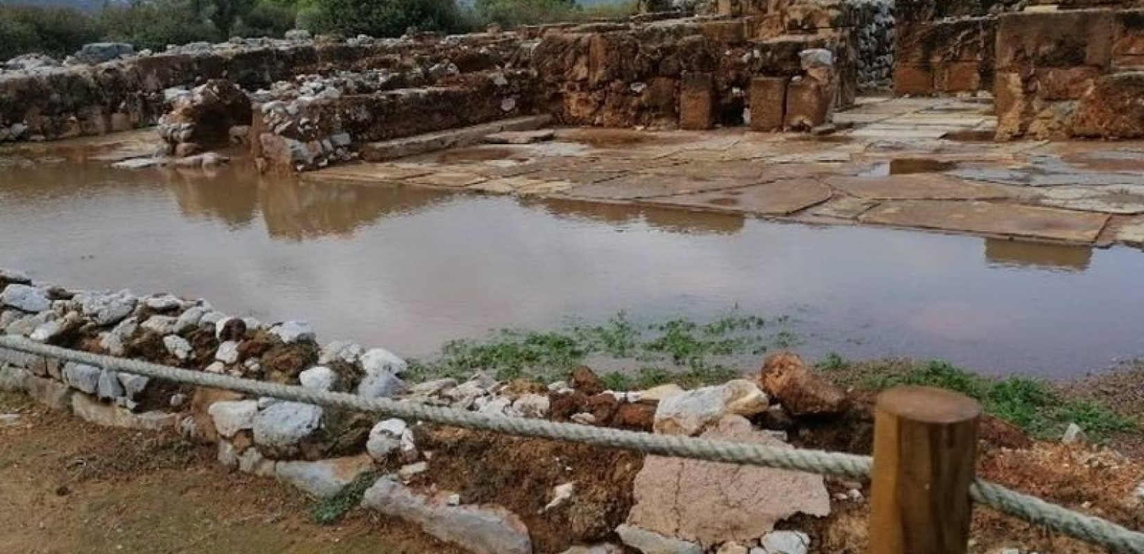Κρήτη: Πλημμύρισε ο αρχαιολογικός χώρος στα Μάλια