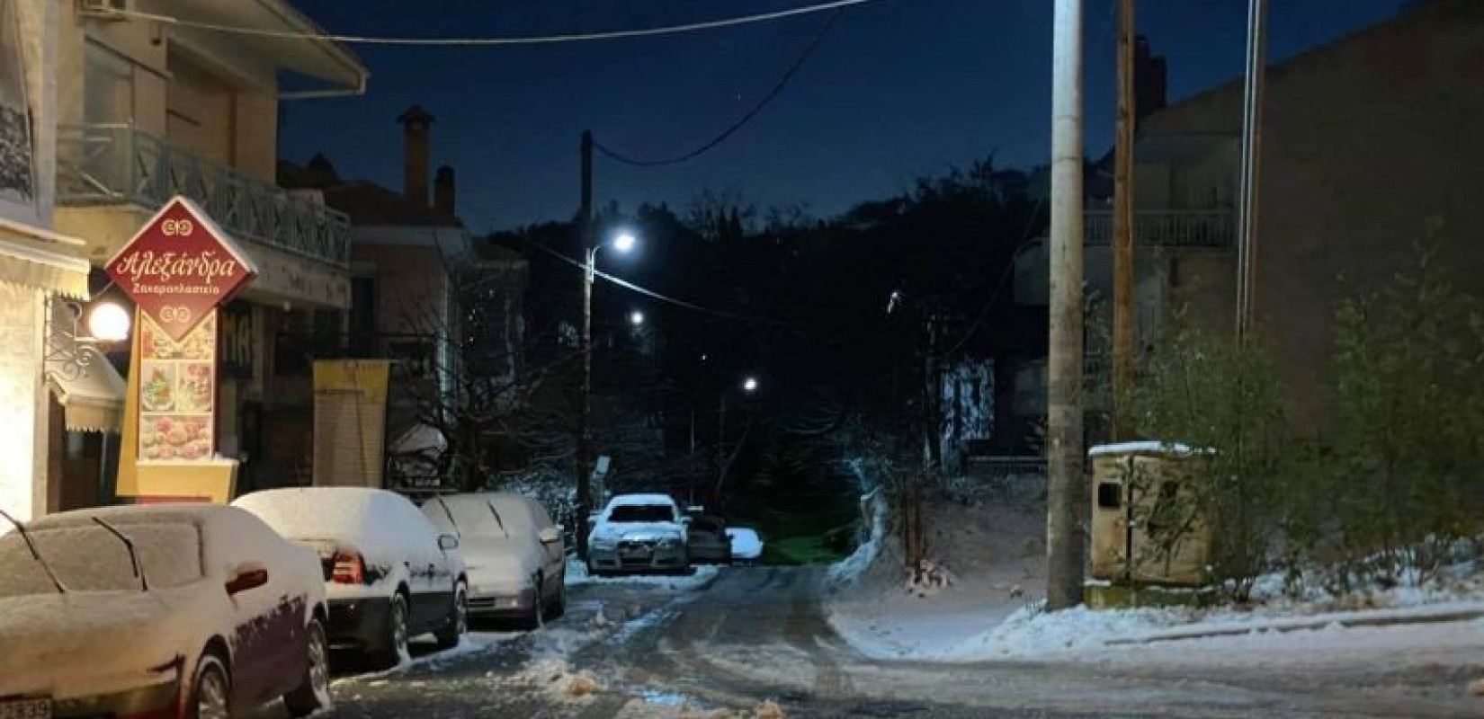 Χιόνια στον Χορτιάτη και στα περίχωρα της Θεσσαλονίκης (βίντεο)