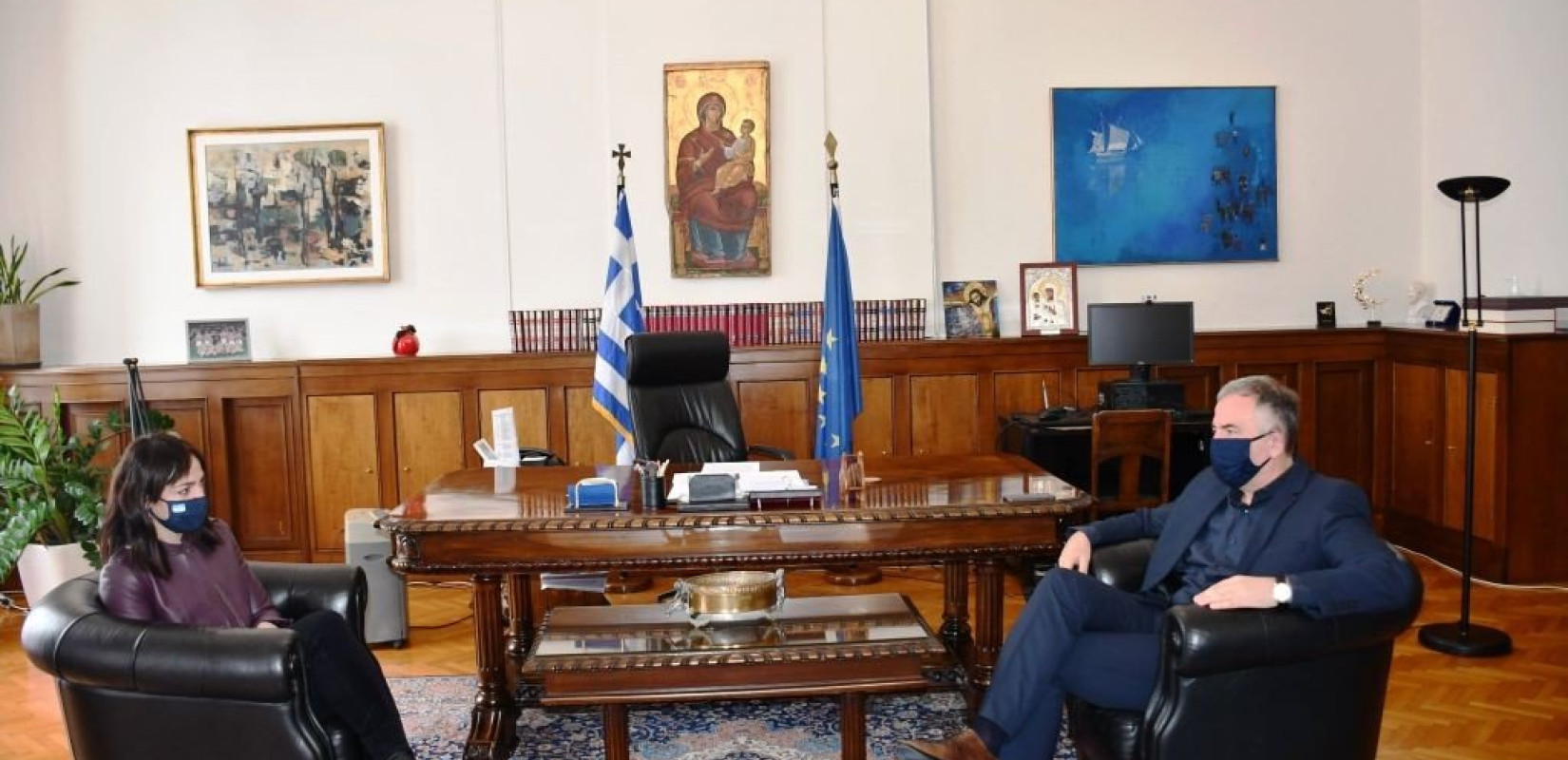 Συναντήσεις Καλαφάτη με Δόμνα Μιχαηλίδου και Σοφία Ζαχαράκη