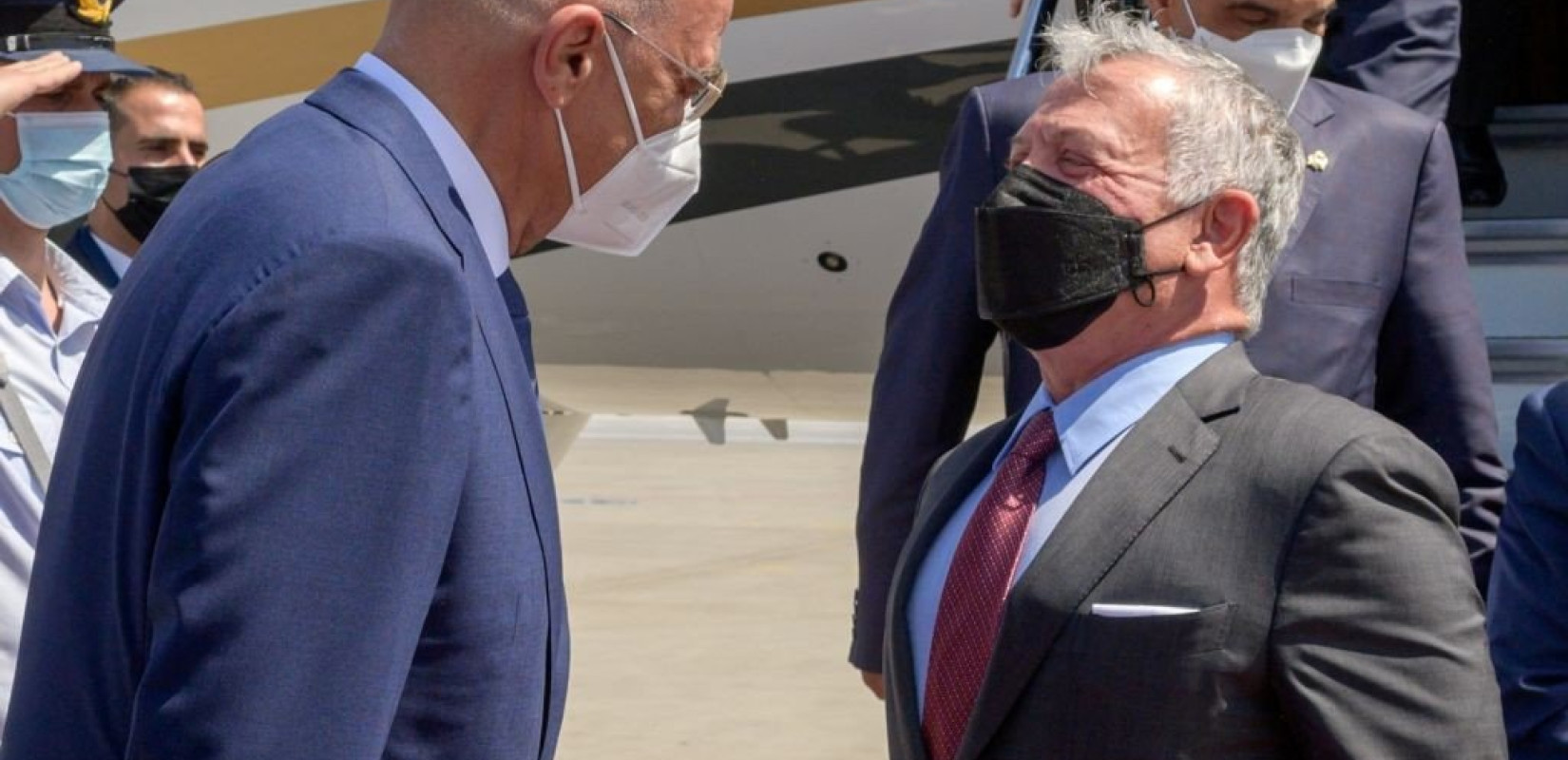 Ο Ν. Δένδιας υποδέχθηκε τον βασιλιά της Ιορδανίας