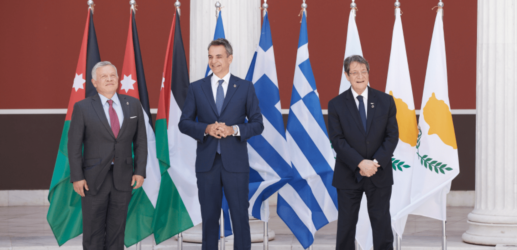 Κοινή Δήλωση των τριών ηγετών Ελλάδας -Ιορδανίας-Κύπρου στο πλαίσιο της Τριμερούς