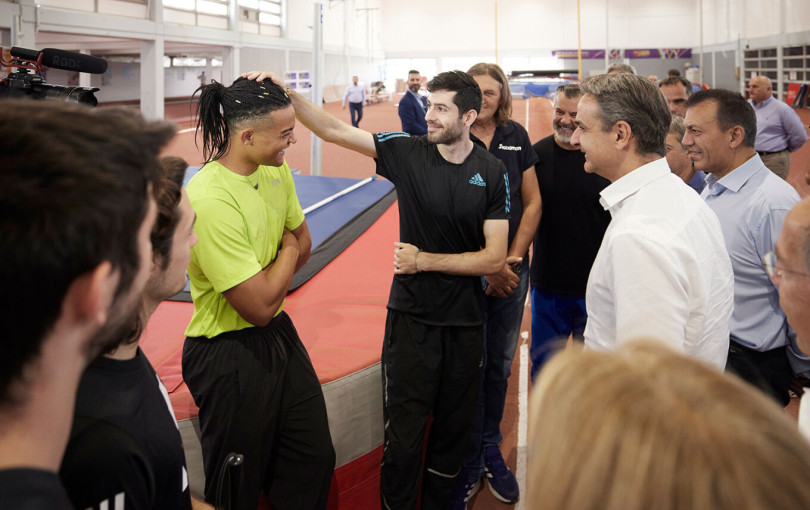 Συνάντηση Μητσοτάκη με Τεντόγλου και Καραλή στο ΟΑΚΑ (φωτ.)