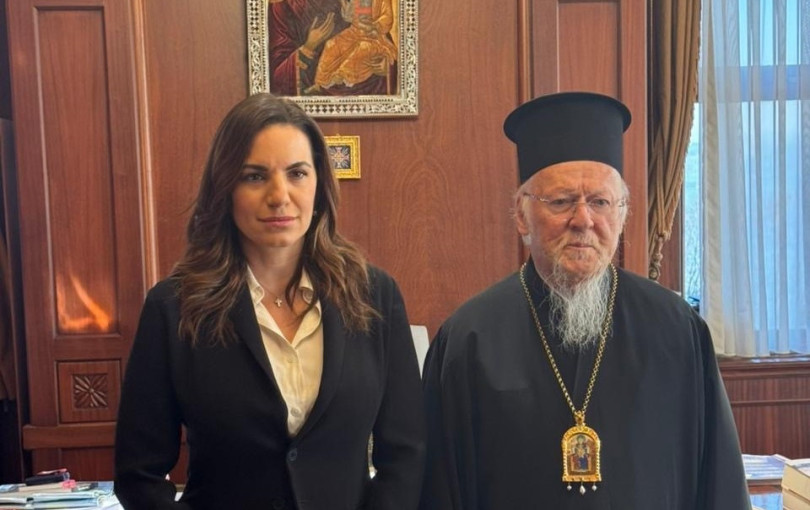 Στον Οικουμενικό Πατριάρχη Βαρθολομαίο στο Φανάρι η Όλ. Κεφαλογιάννη
