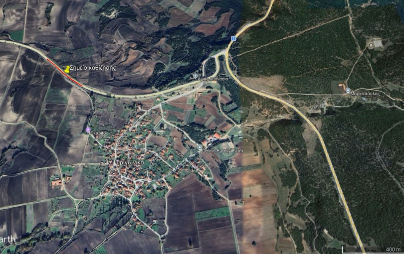 Κοζάνη: Καθίζηση οδοστρώματος στο 2ο χλμ.  του υπό χαρακτηρισμού οδικού Δικτύου  «Διασταύρωση Εθ.Ο. (βίντεο)